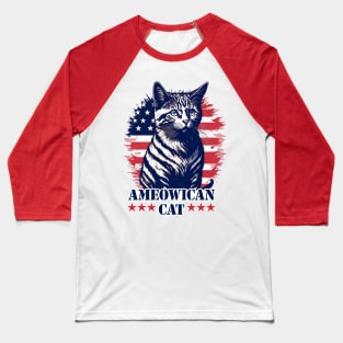 AMEOWICAN CAT Baseball T-Shirt